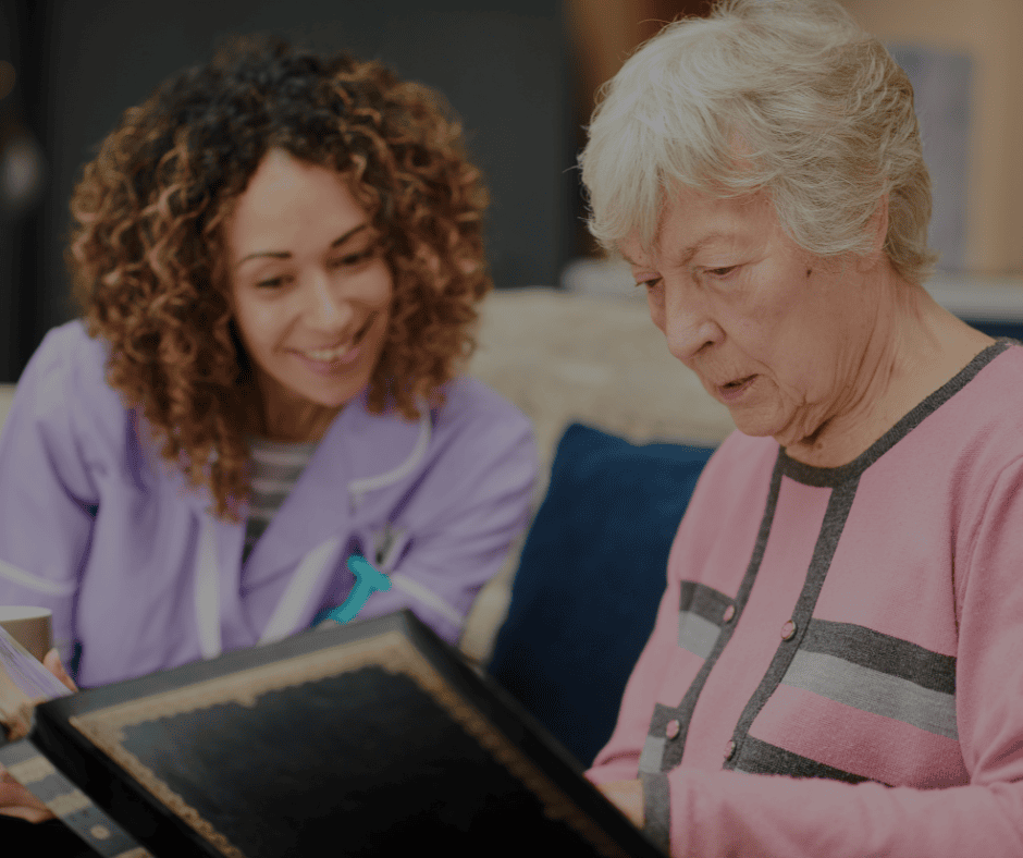 caregiver and resident