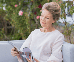senior woman reading