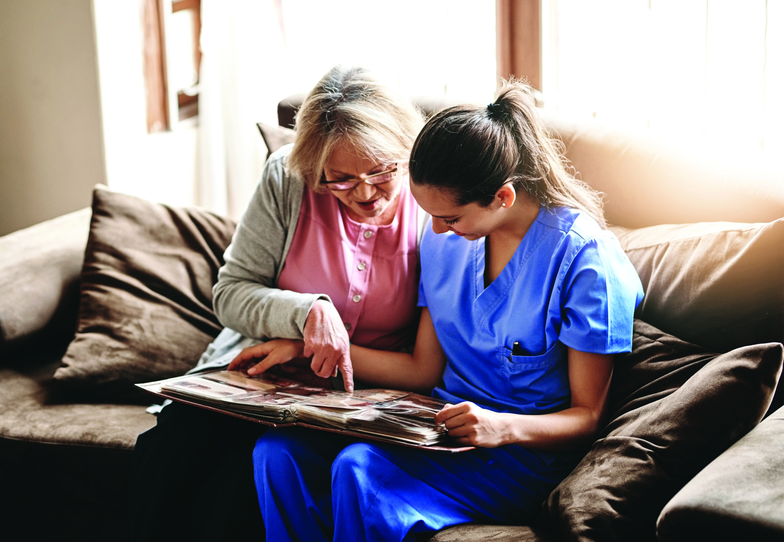 resident and caregiver