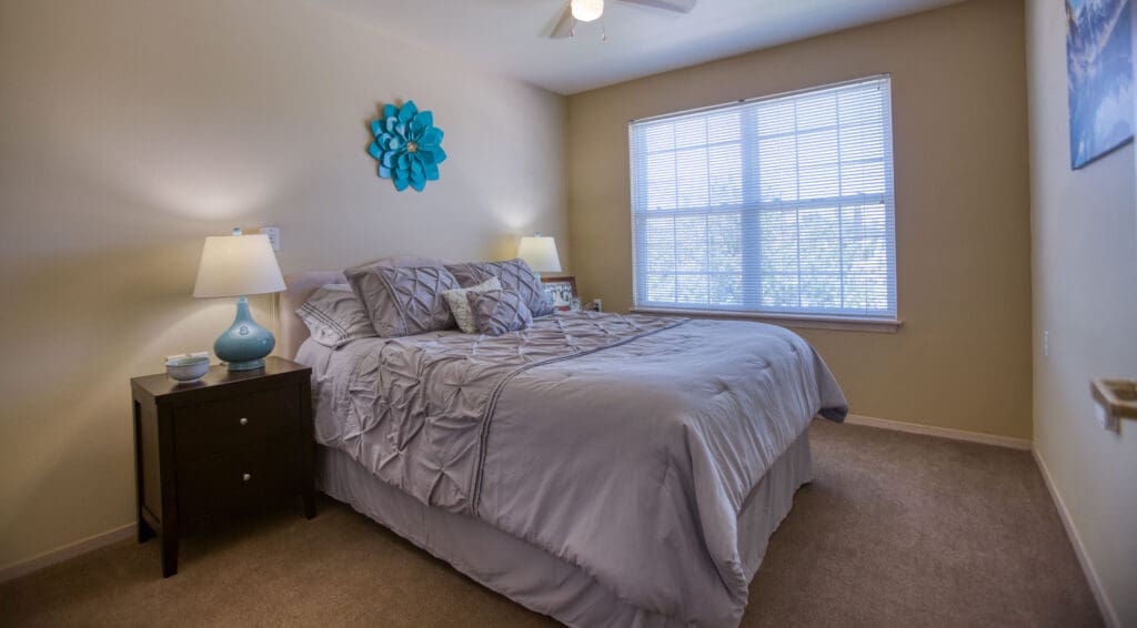 Interior image of a Vista Pointe at Green Valley bedroom.