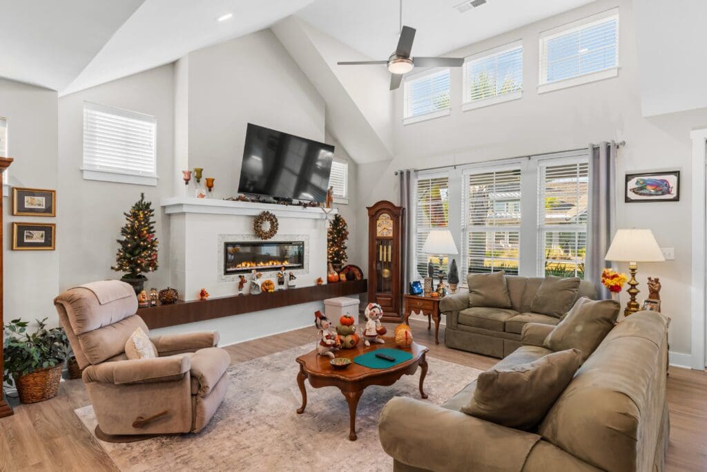- Grace Management Interior image of a living room at Portside at Grande Dunes, a senior living community near Conway, SC.