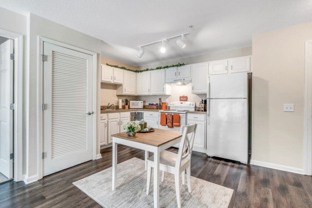 Interior image of a resident's kitchen at Camellia at Deerwood, senior living community in Florida.
