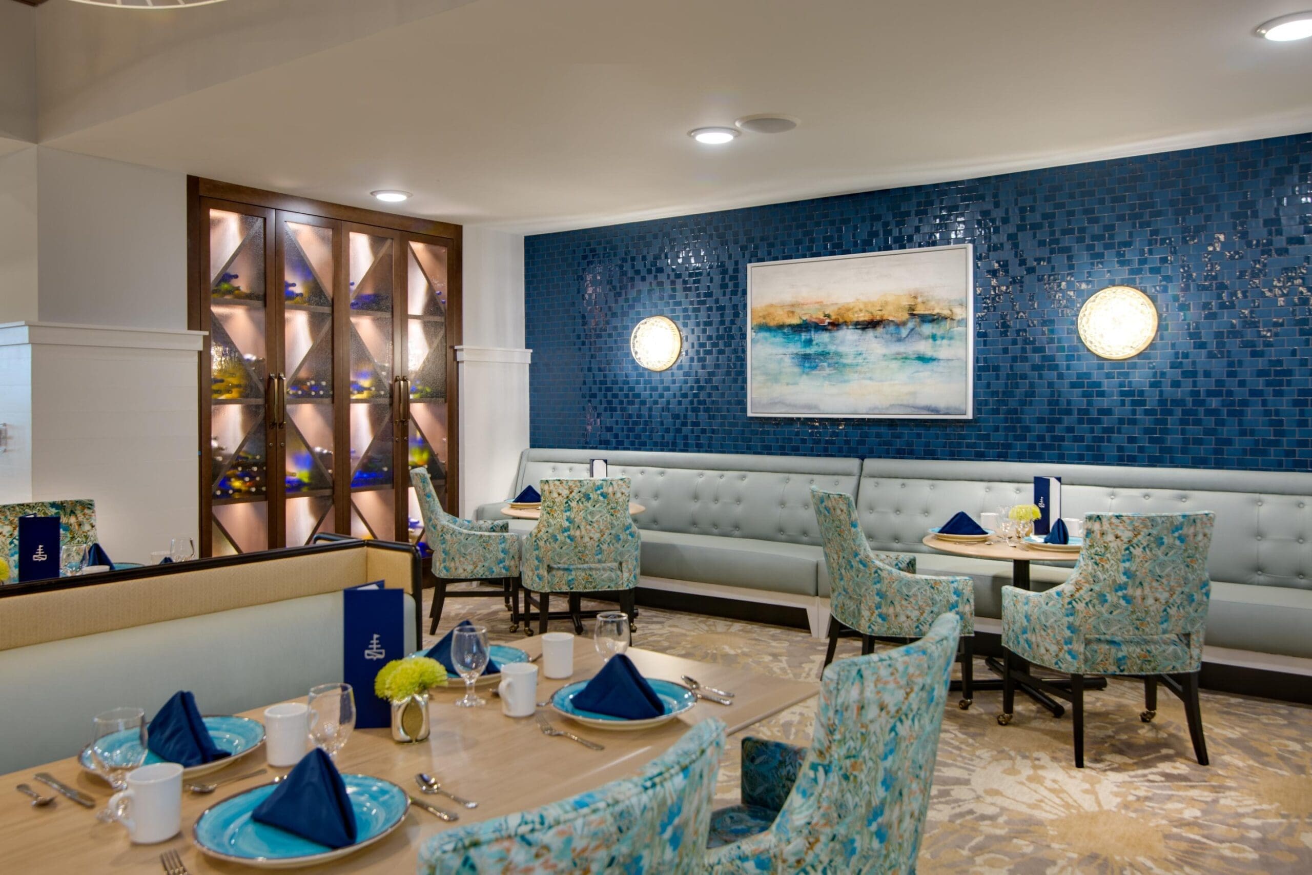 Independent Living Beechwood dining room at Portside at Grande Dunes, a senior living community near Conway, SC.