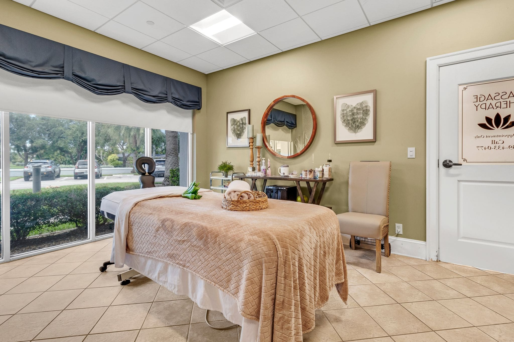 Massage therapy room at The Summit of Fort Myers, a senior living community.