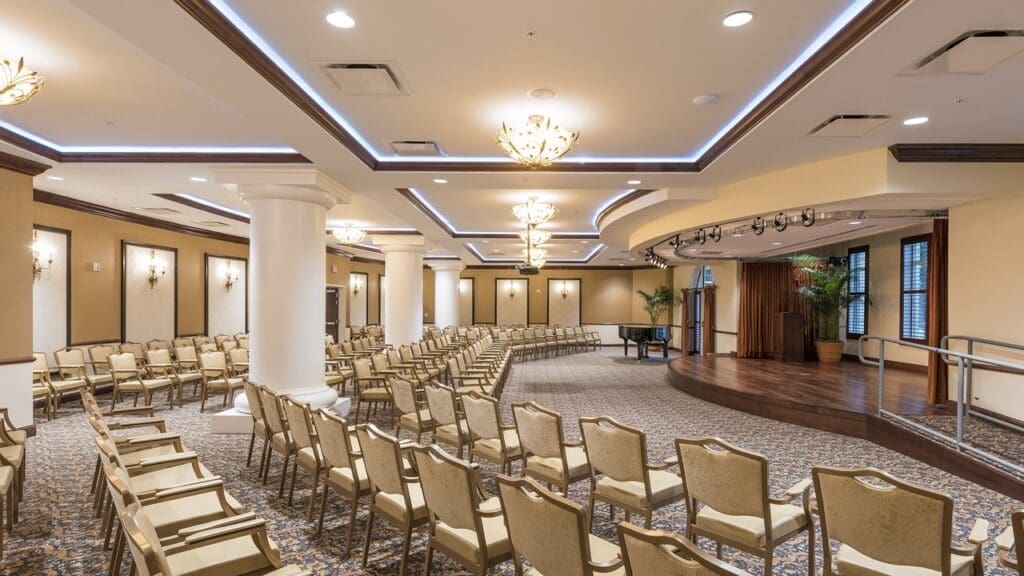 Interior image of The Summit of Citrus Hills' theater room.